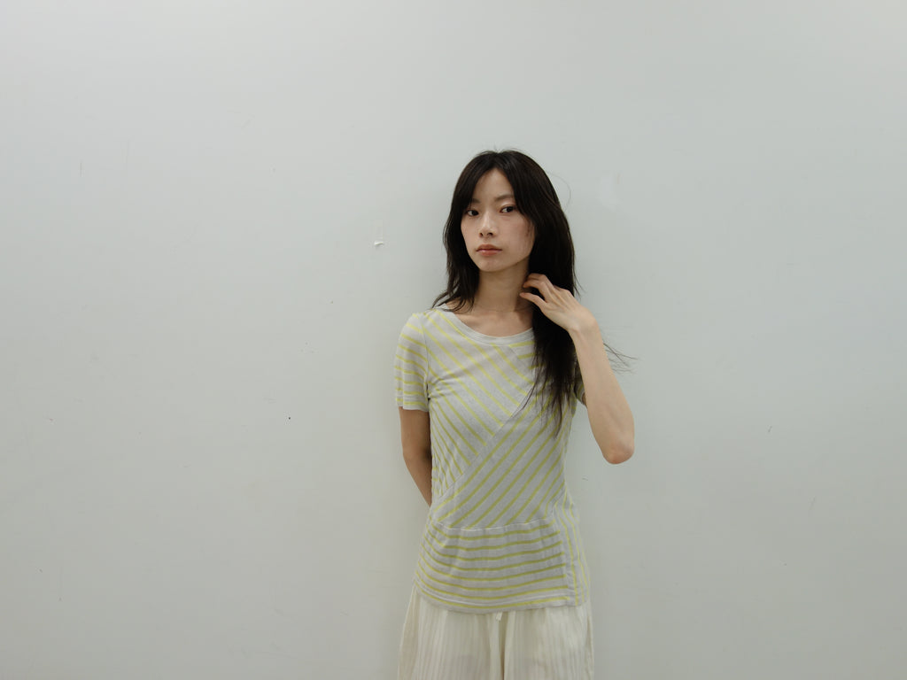 Marc by Marc Jacobs yellow striped tee