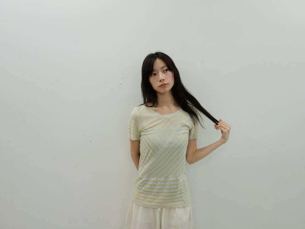 Marc by Marc Jacobs yellow striped tee