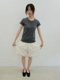 vintage cream relaxed shorts
