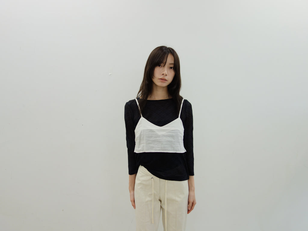 vintage white crop cami
