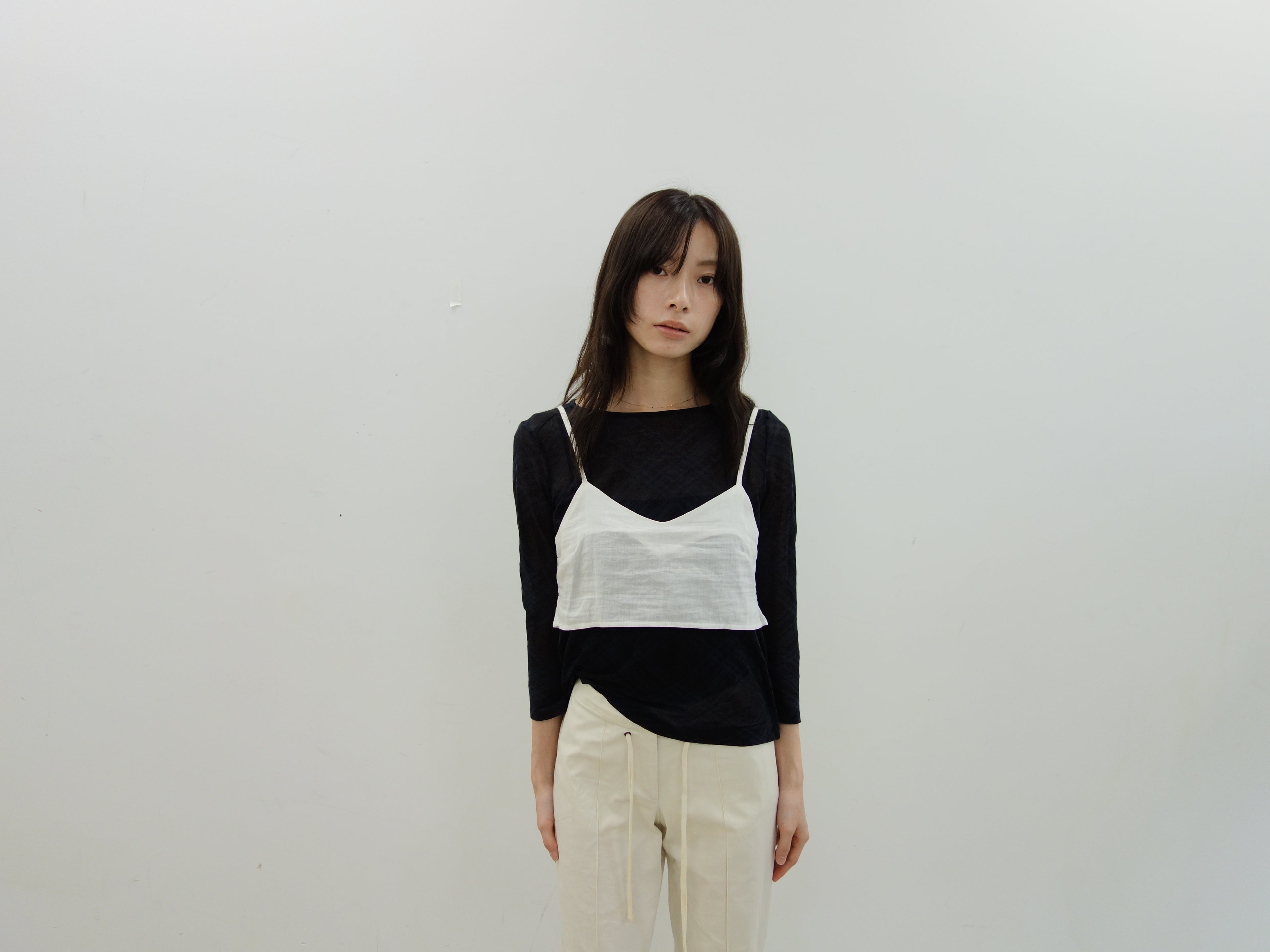 vintage white crop cami