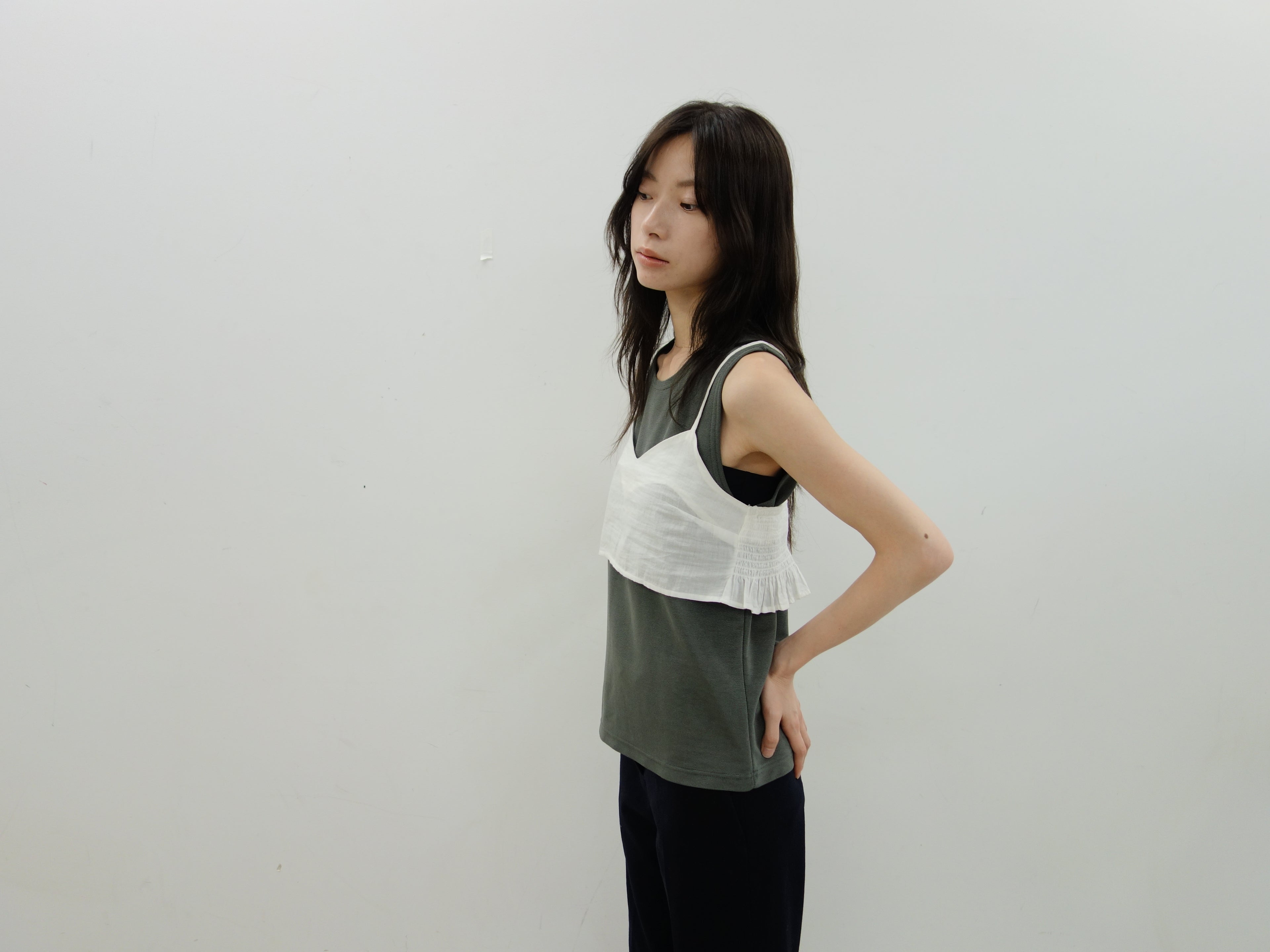 vintage white crop cami
