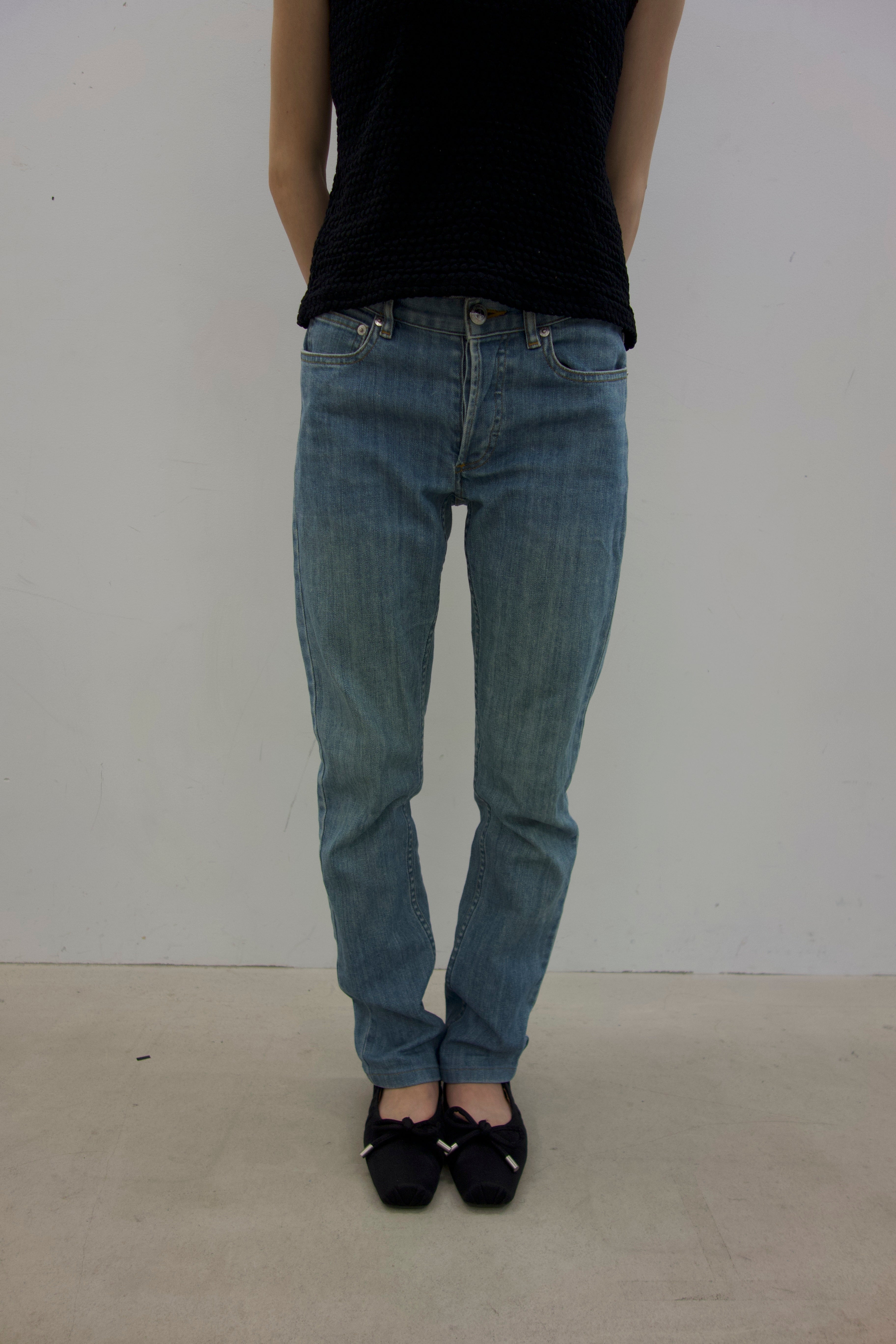 A.P.C. washed blue denim