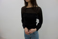 vintage black sheer top